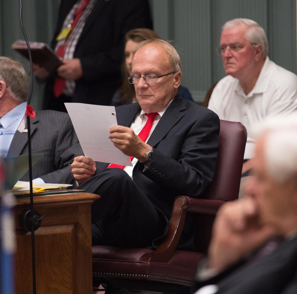 Robert I. Marshall, D-Wilmington West during the last day of session at Legislative Hall in Dover.