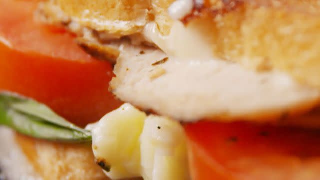 caprese chicken grilled cheese vertical