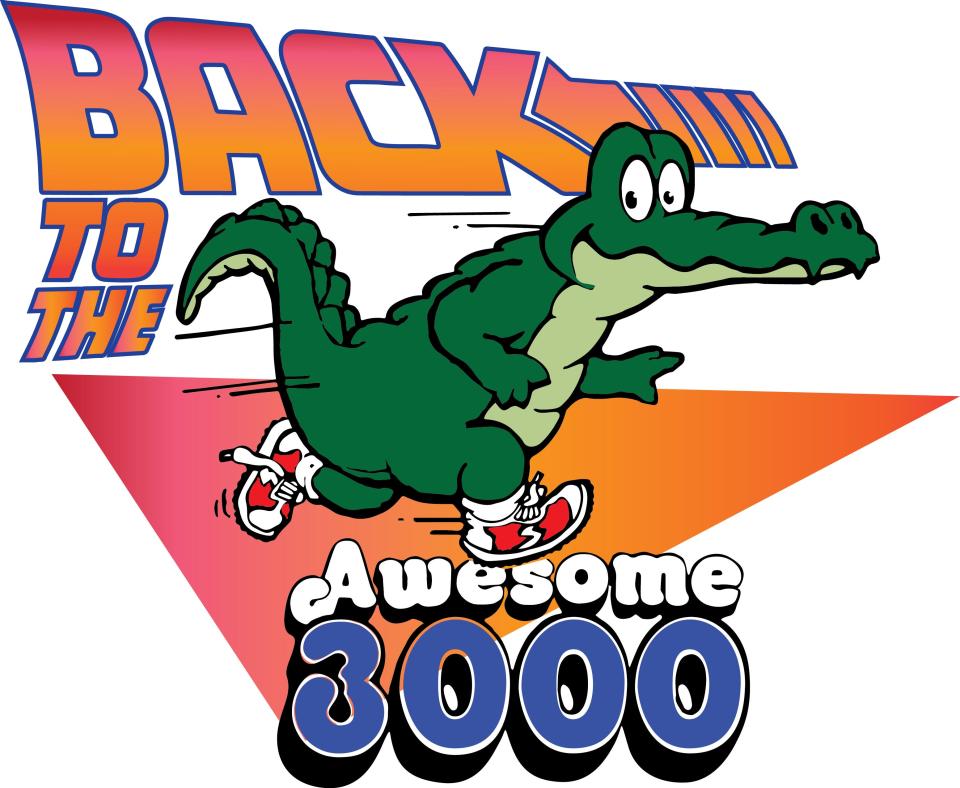 The logo for the 2023 Awesome 3000 is a flash back to the T-shirt design used for the inaugural event in 1983.