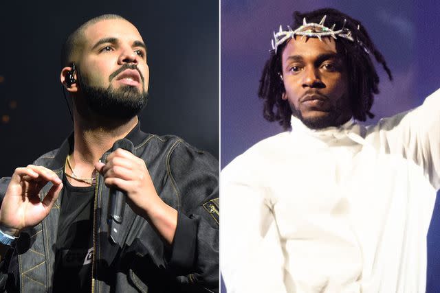 <p>getty (2)</p> Drake; Kendrick Lamar