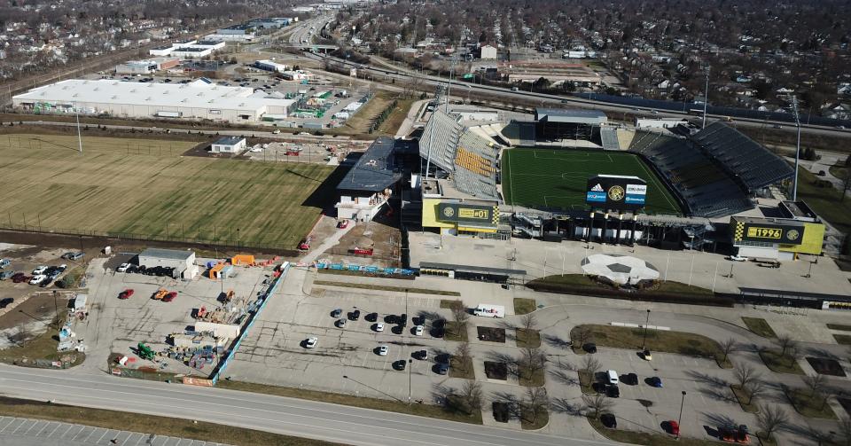 Although new soccer fields are being built as part of a Columbus Crew training facility, there are no soccer fields, basketball courts or other recreational opportunities for the general public around Mapfre Stadium. On December 5, 2018, the day before a new Downtown soccer stadium would be announced, Columbus city leaders gathered at Mapfre Stadium to reveal that the city would transform State Fairgrounds parking areas into a new public recreational sports park. 