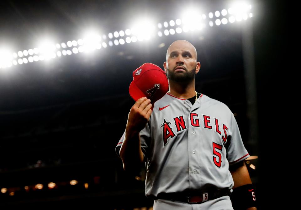 After 11 seasons with the Cardinals and 10 seasons playing for the Angels, Albert Pujols is on his third and possibly final MLB team.