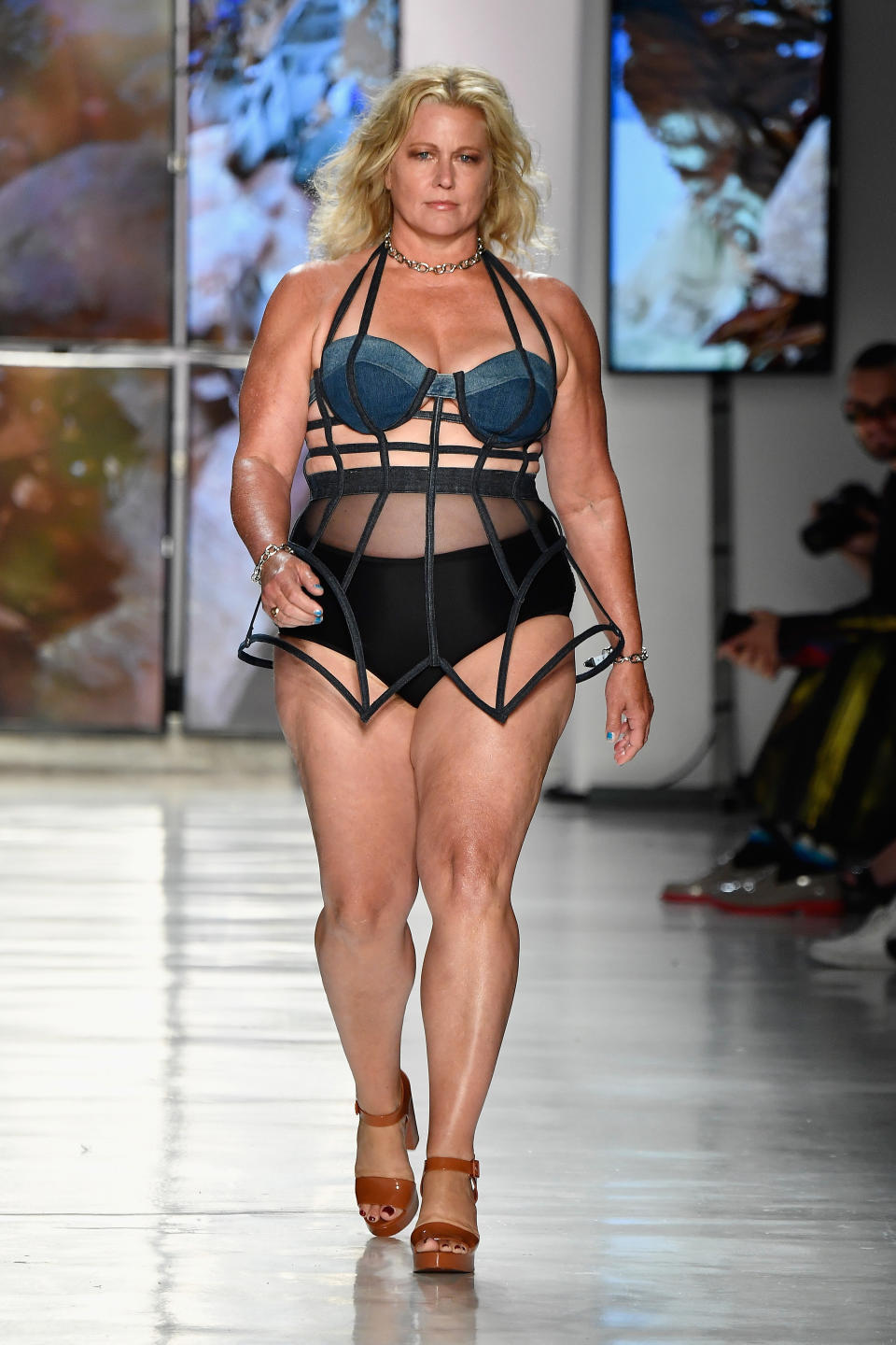 54-year-old model Emme walked at Chromat on Sept. 8 for New York Fashion Week. (Photo: Frazer Harrison via Getty Images)