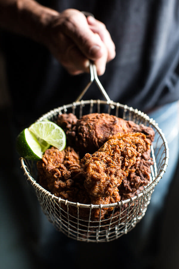 <strong>Get the <a href="http://www.halfbakedharvest.com/almond-buttermilk-jamaican-fried-chicken-with-rum-pickled-pineapple-slaw/" target="_blank" data-beacon="{&quot;p&quot;:{&quot;mnid&quot;:&quot;entry_text&quot;,&quot;lnid&quot;:&quot;citation&quot;,&quot;mpid&quot;:6}}">Almond Buttermilk Jamaican Fried Chicken recipe</a> from Half Baked Harvest</strong>