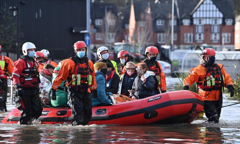 Emergency services evacuate care home residents stranded by flood water in Northwich