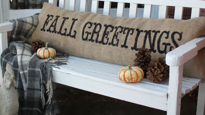 thanksgiving fall greetings pillow