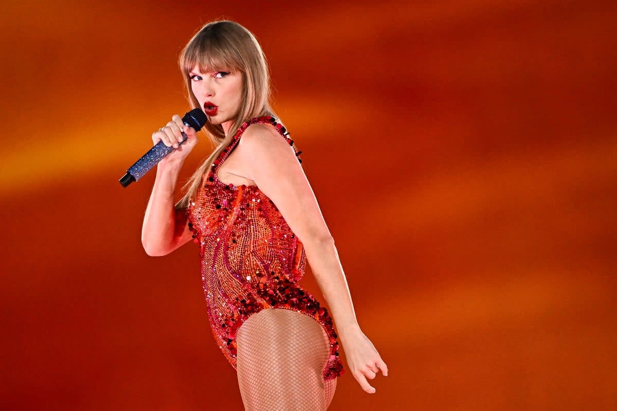 Taylor Swift performs at the Paris La Defense Arena  (AFP via Getty Images)