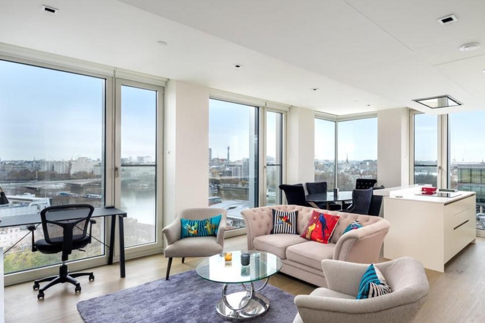 £1.495 million: Invest & Co has this two-bed apartment for sale in Southbank Tower, near Shakespeare's Globe (Rightmove / Invest & Co)