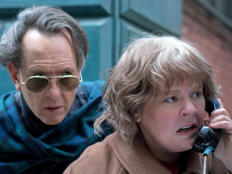 Unforgiven: Grant and Melissa McCarthy in the real-life drama ‘Can You Ever Forgive Me?’ (Fox)