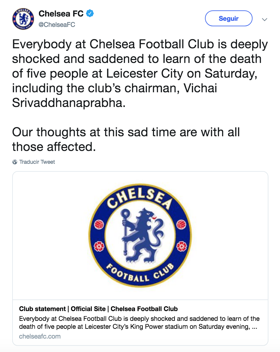 Reacciones ante la muerte del propietario del Leicester