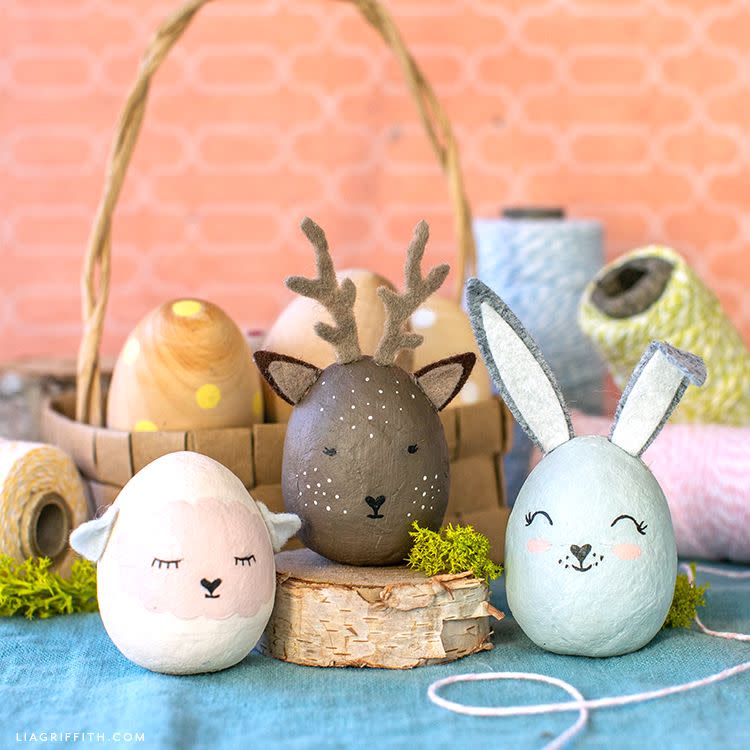 Painted Animal Easter Eggs