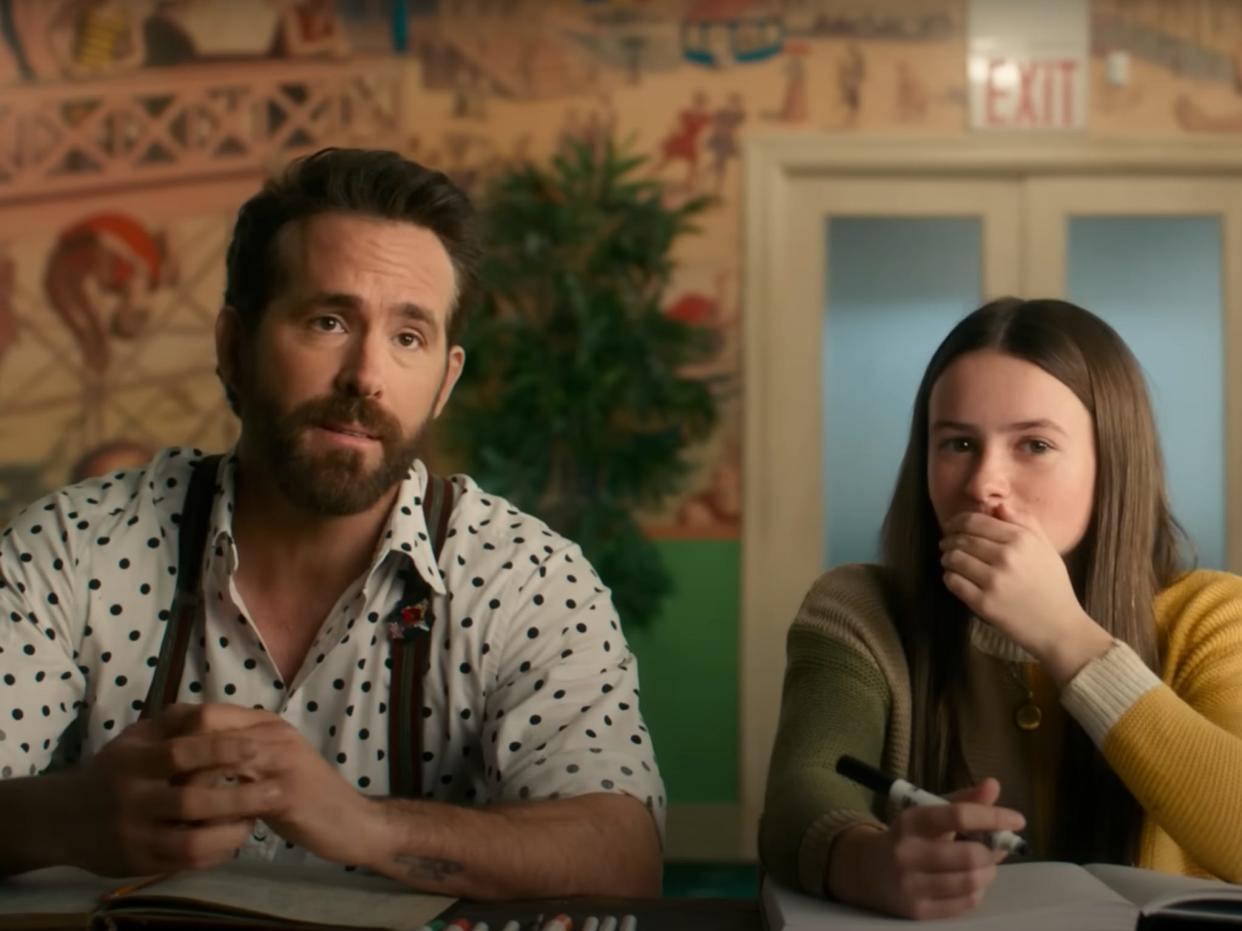 Ryan Reynolds and Cailey Fleming in "IF."