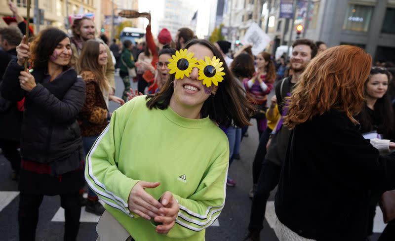 Protest by Extinction Rebellion in Madrid