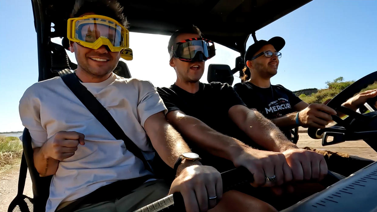 Sam Vaughan and Scott Mills on the buggy experience