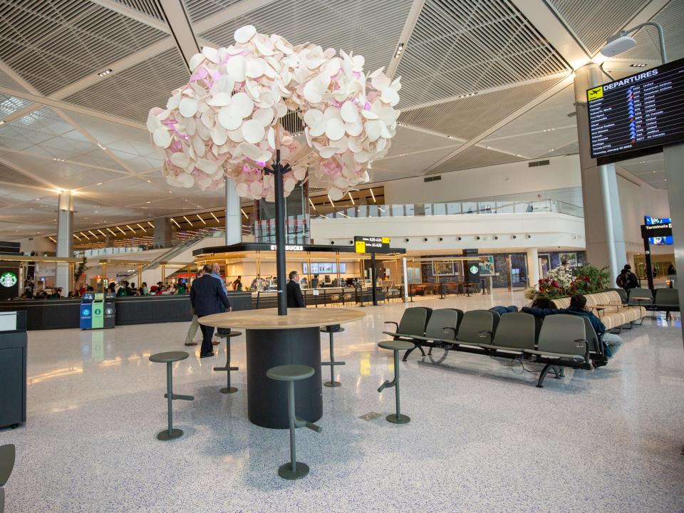 The departure hall at Newark Liberty International Airport's new Terminal A.