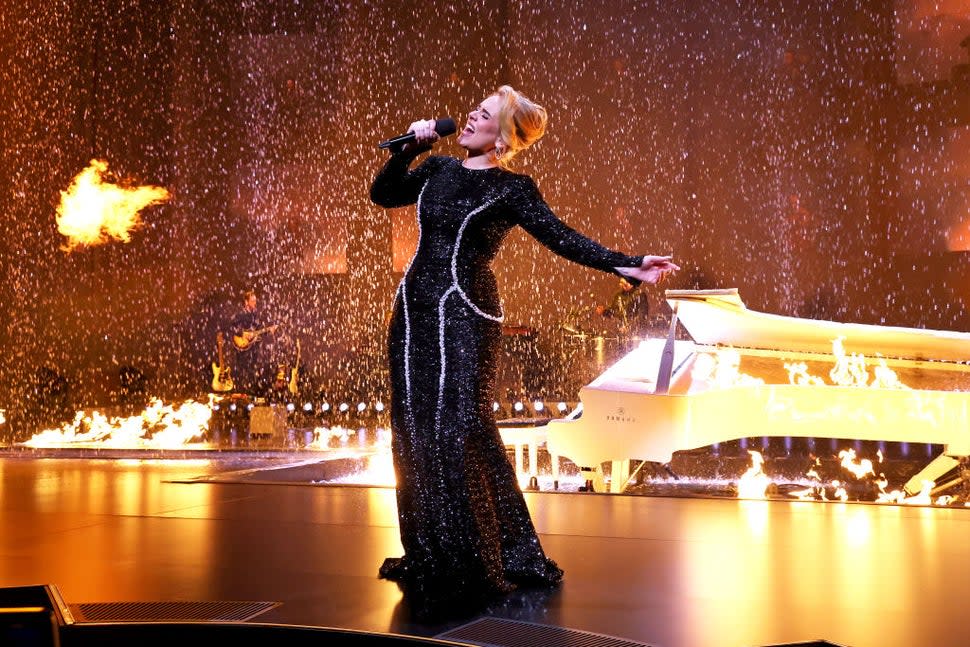 Adele performs onstage during 