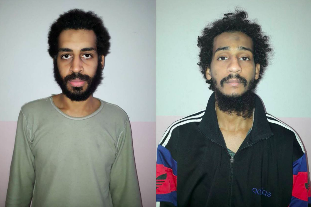 <em>‘Beatles’ Alexanda Kotey and Shafee Elsheikh were captured in Syria in January (Reuters)</em>