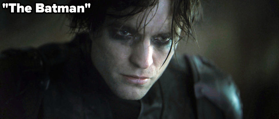 Robert Pattinson as Bruce Wayne in the Batman with eyeliner