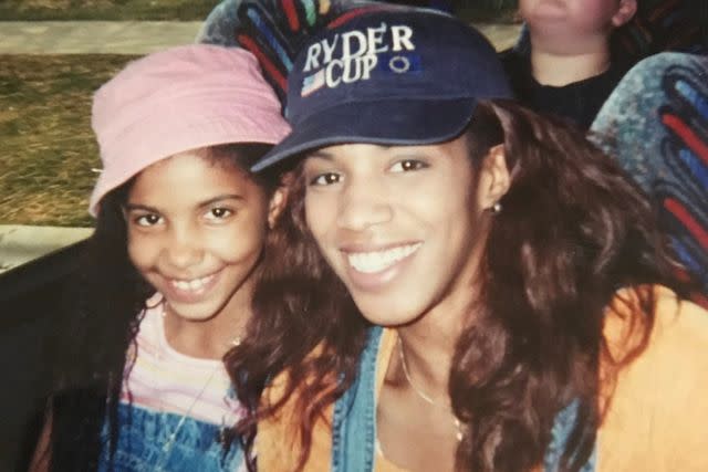 <p>Courtesy April Simpkins</p> Cheslie and her mom on a school trip.