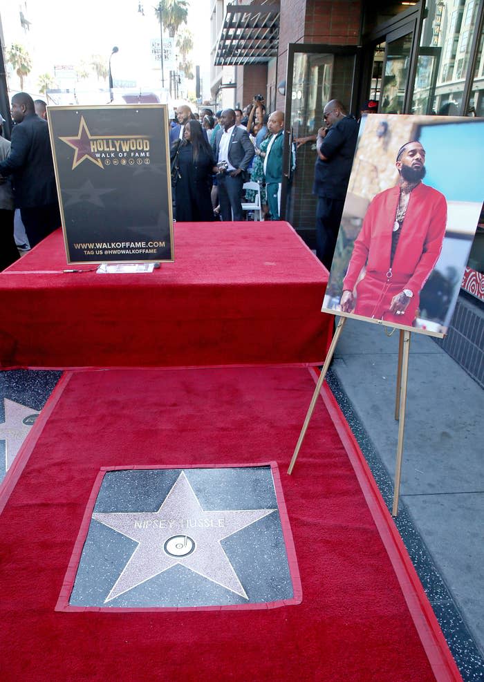 Nipsey Hussle's star on walk of fame.