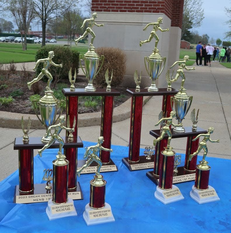 The Dream Center of Jackson hosted the Bunny Run 5K and 1-mile Fun Run/Bunny Hop on the lawn of Union University in Jackson, Tennessee on Saturday, March 08, 2023. Awards were given to the top three males and female finishers during the event, which is held annually to benefit the operations of the Dream Center. An Easter Egg hunt and a photo opportunity with the Easter Bunny were held for children during the event.