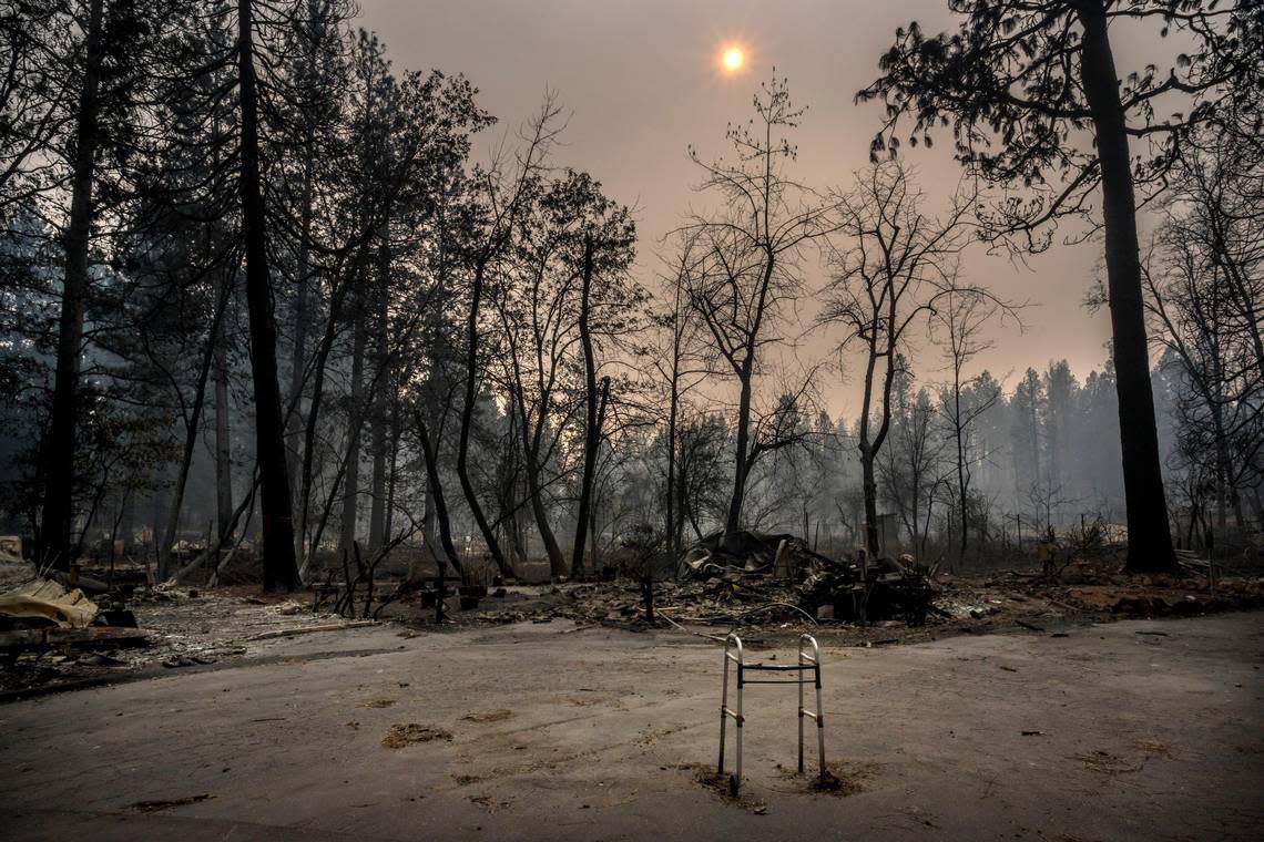 Almost every building in the Pine Springs Mobile Home Park, right behind the Paradise Alliance Church, was destroyed by the 2018 Camp Fire. Renee C. Byer/Sacramento Bee file