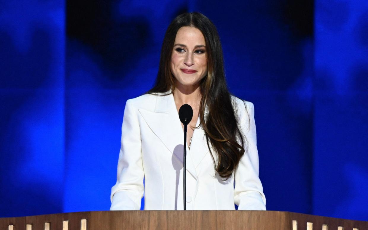 Ashley Biden, daughter of US President Joe Biden, speaks on the first day of the Democratic National Convention