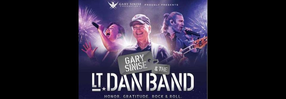 Actor Gary Sinise’s Lt. Dan Band will perform at the Marine Corps Air Station Beaufort Feb. 23. Gary Sinise Foundation