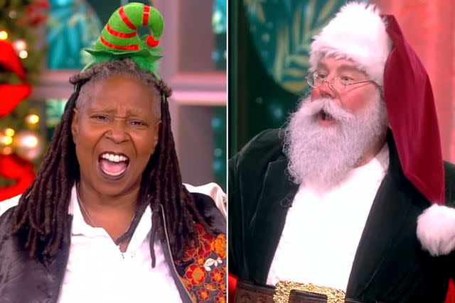 <p>ABC</p> Whoopi Goldberg and Santa