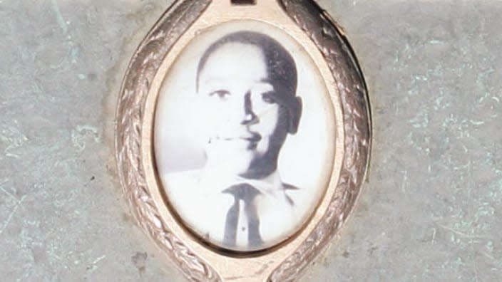 A plaque marks the gravesite of <span class="caas-xray-inline-tooltip"><span class="caas-xray-inline caas-xray-entity caas-xray-pill rapid-nonanchor-lt" data-entity-id="Emmett_Till" data-ylk="cid:Emmett_Till;pos:1;elmt:wiki;sec:pill-inline-entity;elm:pill-inline-text;itc:1;cat:Actor;" tabindex="0" aria-haspopup="dialog"><a href="https://search.yahoo.com/search?p=Emmett%20Till" data-i13n="cid:Emmett_Till;pos:1;elmt:wiki;sec:pill-inline-entity;elm:pill-inline-text;itc:1;cat:Actor;" tabindex="-1" data-ylk="slk:Emmett Till;cid:Emmett_Till;pos:1;elmt:wiki;sec:pill-inline-entity;elm:pill-inline-text;itc:1;cat:Actor;" class="link ">Emmett Till</a></span></span> at Burr Oak Cemetery in Aslip, Illinois. The Emmett Till Antilynching Act of 2022 passed Monday night by unanimous consent. (Photo: Scott Olson/Getty Images)