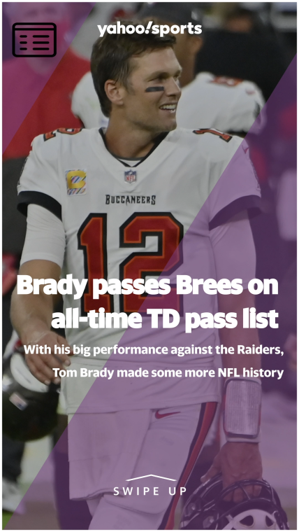 Tom Brady passes Drew Brees on all-time TD pass list