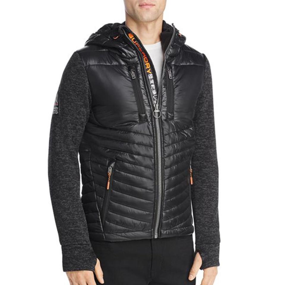 3) Superdry Storm Mixed-Media Jacket