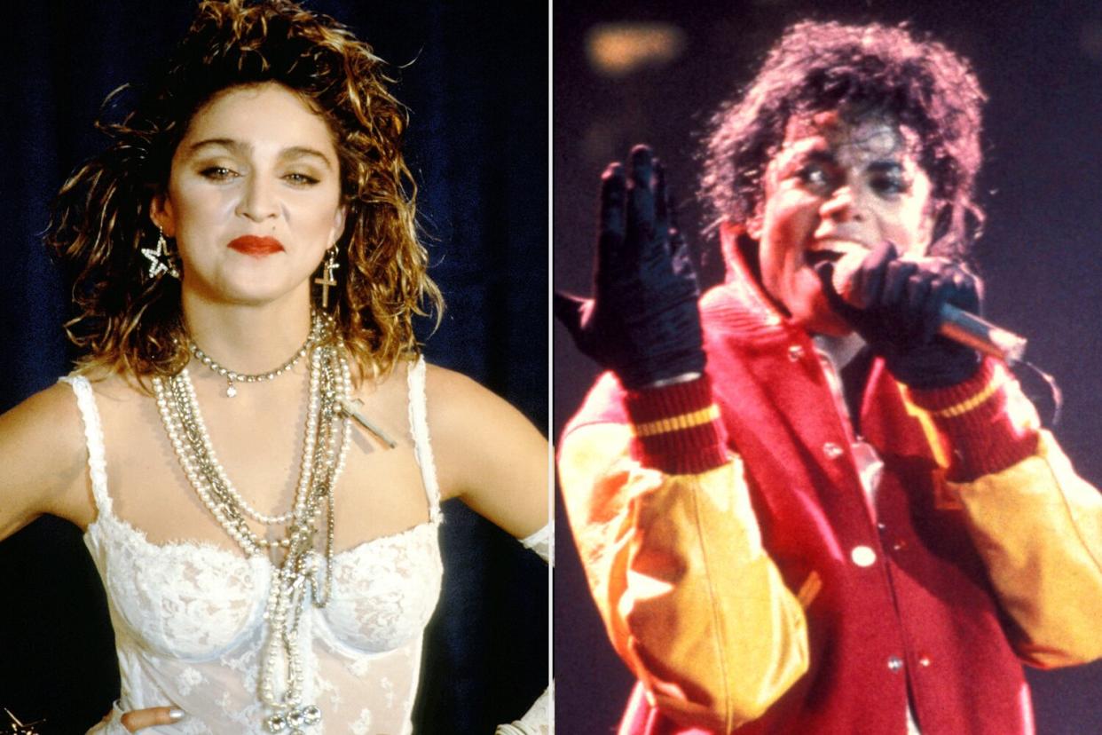 Madonna concert ; Michael Jackson performing Thriller