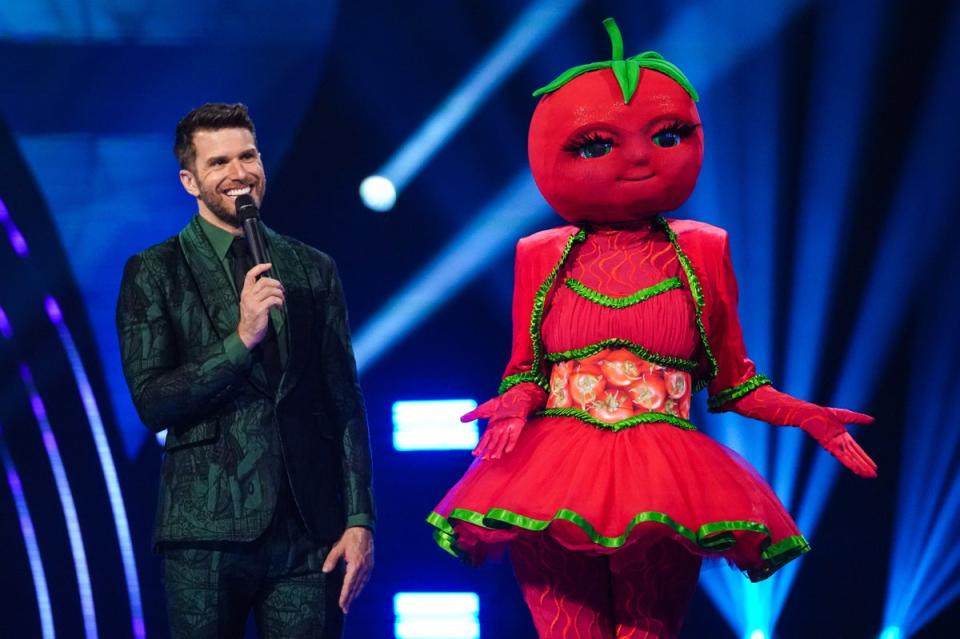 Or could the injured contestant be Tomato Sauce? Joel Dommett will announce who it is on the show (Bandicoot TV/ITV)