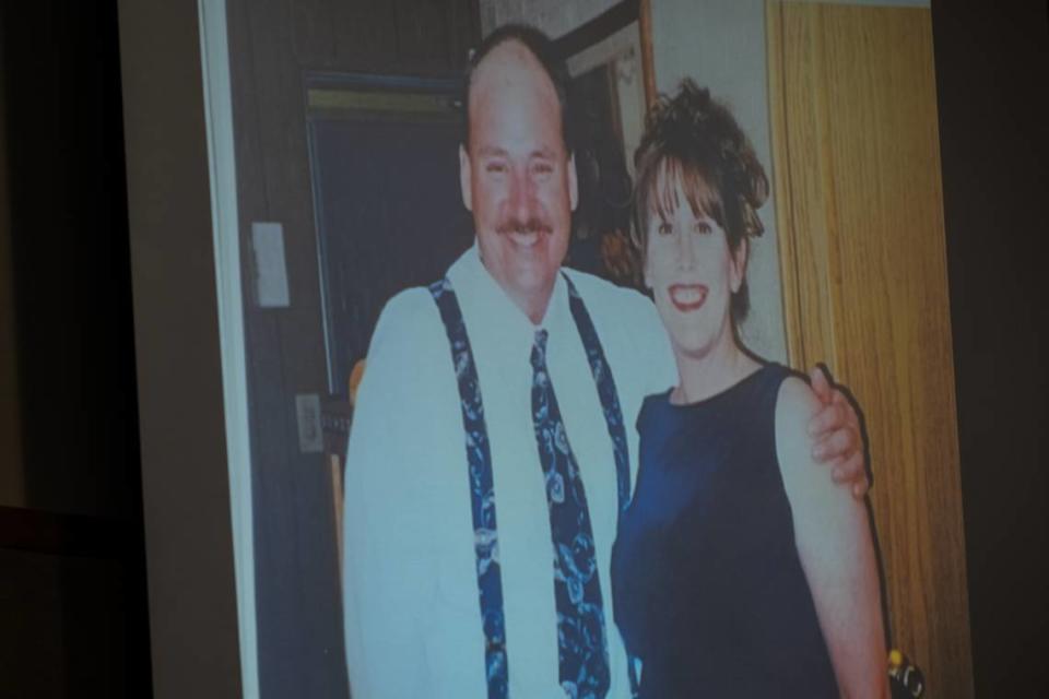 Stephen Wells, left, and his wife, Elizabeth “Betsy” Wells a few months before his death on July 8, 2001. Wells was one of two people Stephen Deflaun is accused of killing.