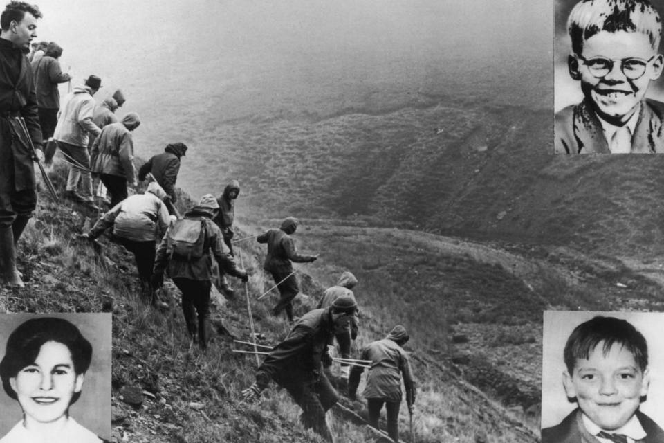 Saddleworth Moor: Victims Keith Bennett (top right), Pauline Reade (bottom left) and John Kilbride (bottom right) (Getty Images)