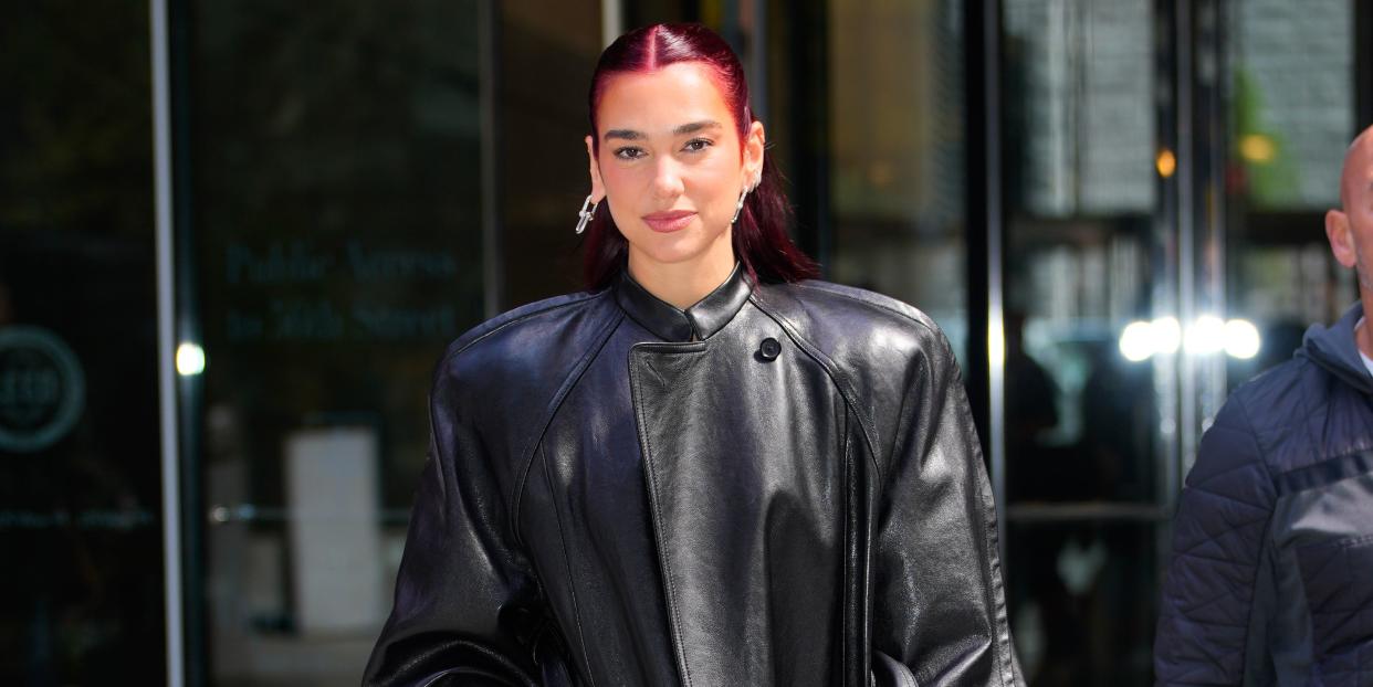 new york, new york april 24 dua lipa is seen on april 24, 2024 in new york city photo by gothamgc images