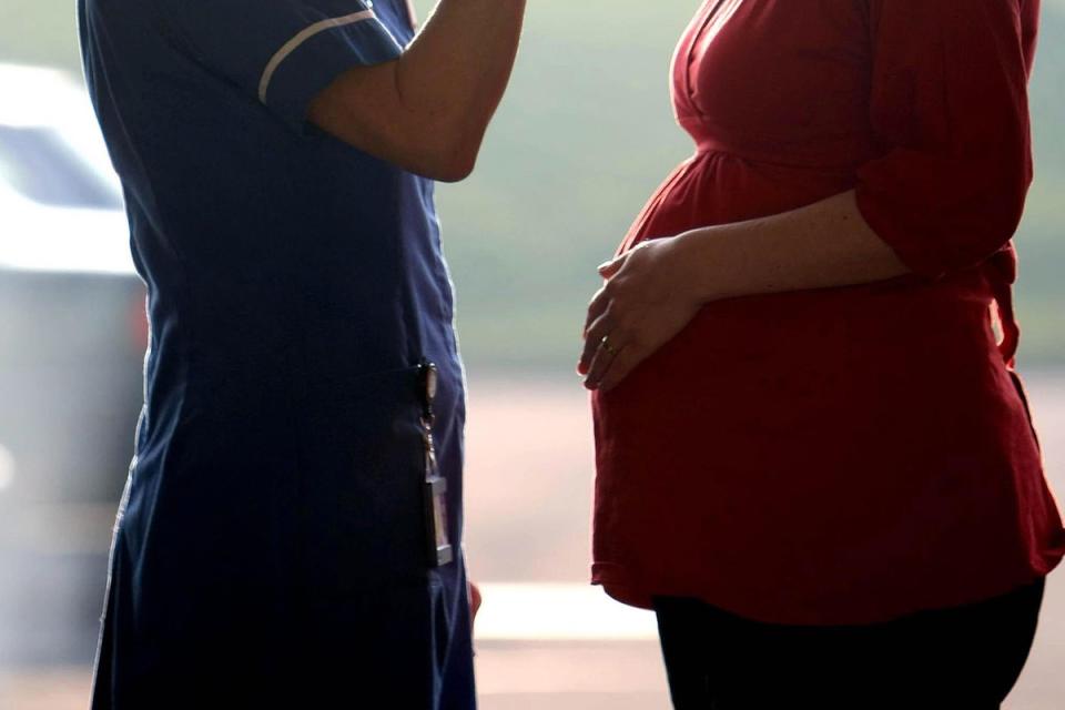 A midwife speaks to a pregnant woman (Stock image)  (PA Wire)