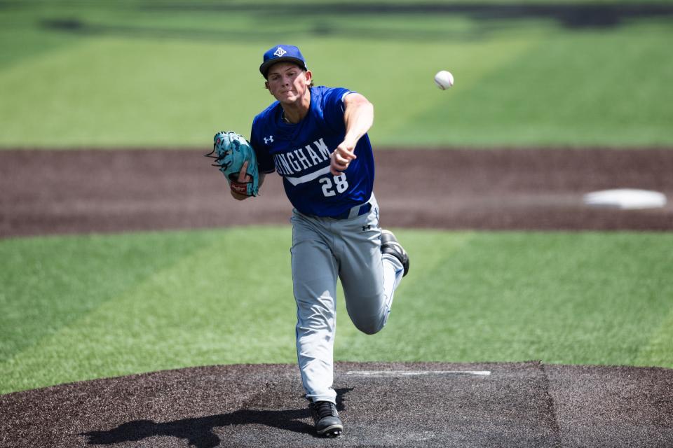 Mountain Ridge plays Bingham during the boys 6A baseball state tournament at UCCU Ballpark in Orem on Monday, May 22, 2023. | Ryan Sun, Deseret News