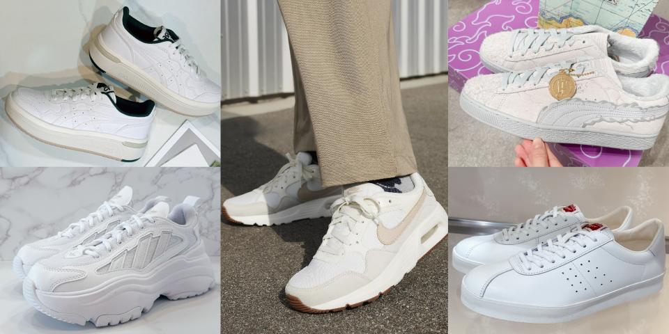 2024小白鞋推薦！舒適好穿是基本 增高厚底是趨勢：Nike、veja、muji、NB、鬼塚虎…愛迪達這款偷偷顯高超心機！圖片來源：編輯拍攝、Nike