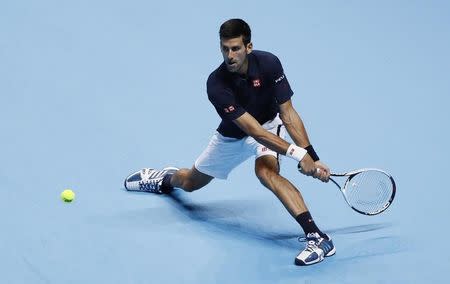 Britain Tennis - Barclays ATP World Tour Finals - O2 Arena, London - 15/11/16 Serbia's Novak Djokovic in action during his round robin match with Canada's Milos Raonic Reuters / Stefan Wermuth Livepic