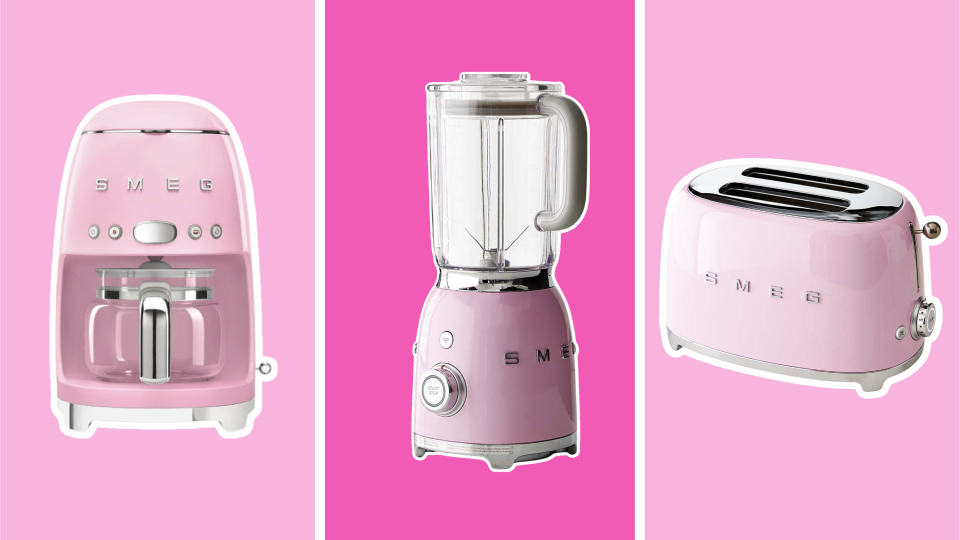 Barbiecore gifts for Barbie fans: Smeg pink kitchen appliances