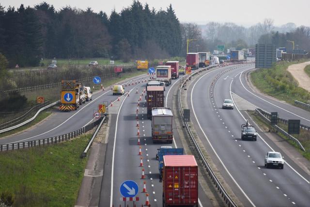 Warning to drivers as lane on A14 remains closed following crash