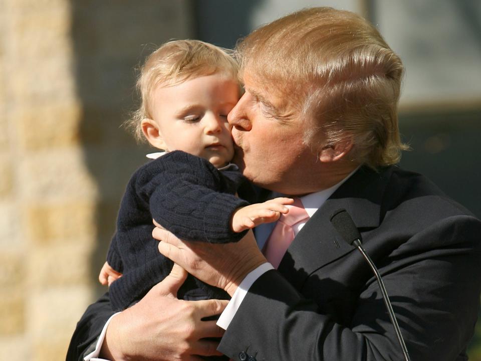 Donald Trump and his son, Barron.