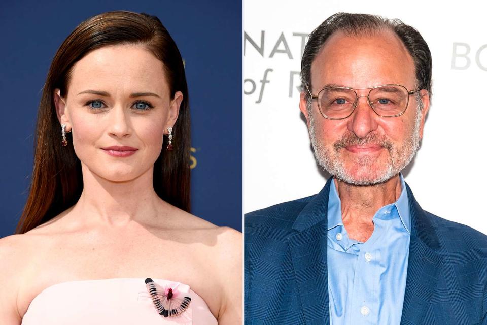 <p>Kevin Mazur/Getty; Gotham/FilmMagic</p> Alexis Bledel and Fisher Stevens teamed up for a new podcast series, 
