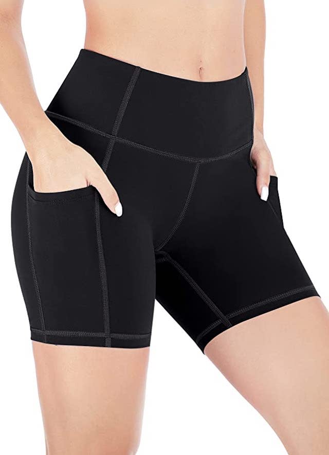 Heathyoga Women's Biker Shorts High Waist Yoga Shorts