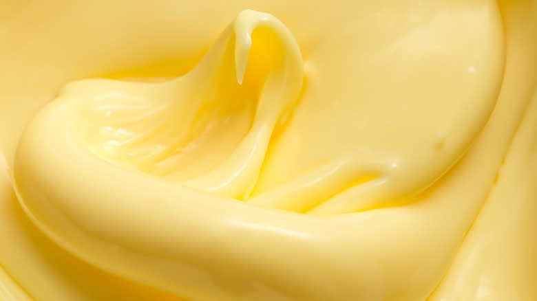 closeup of butter spread