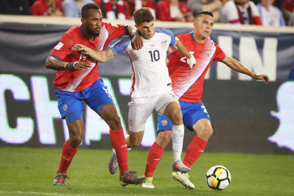 Christian Pulisic and the United States could be seeing more of Costa Rica in the new CONCACAF Nations League. (Getty)