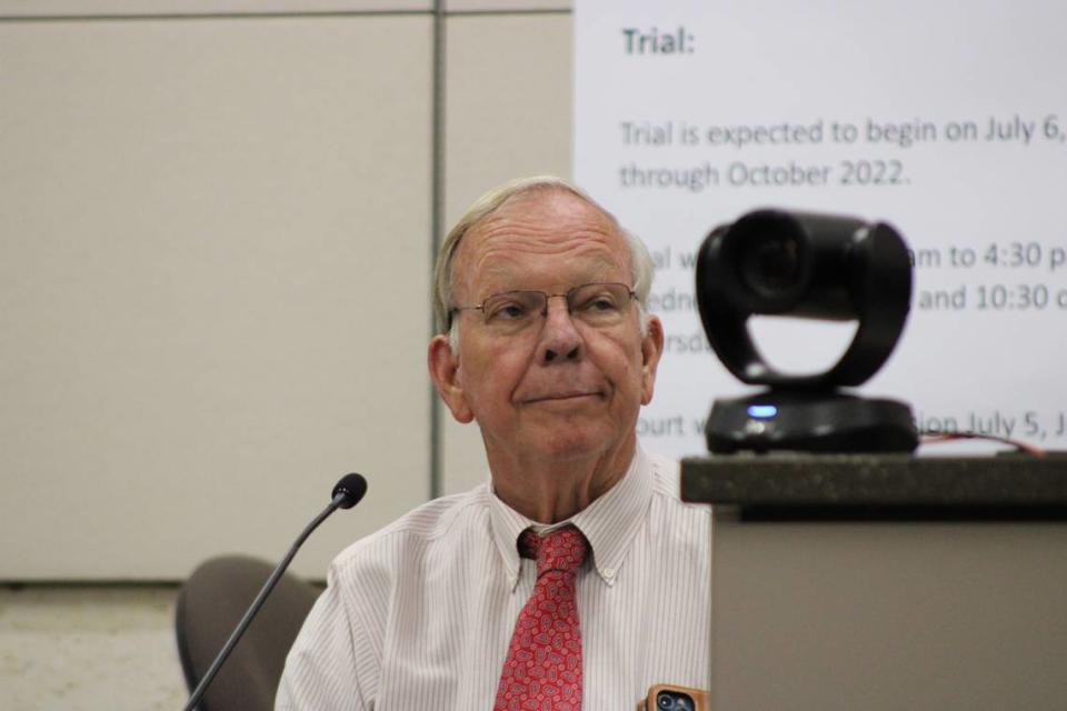 Stan Smart, Kristin Smart’s father, testifies in Monterey County Superior Court on July 22, 2022, during the trial of Paul and Ruben Flores.