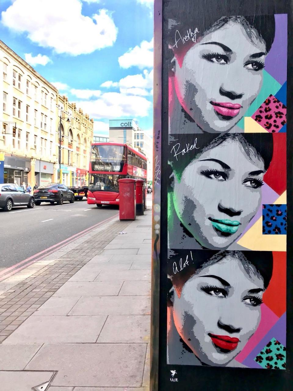 The stunning image of Arentha Franklin pays tribute to the Queen of Soul (@pegasusart )